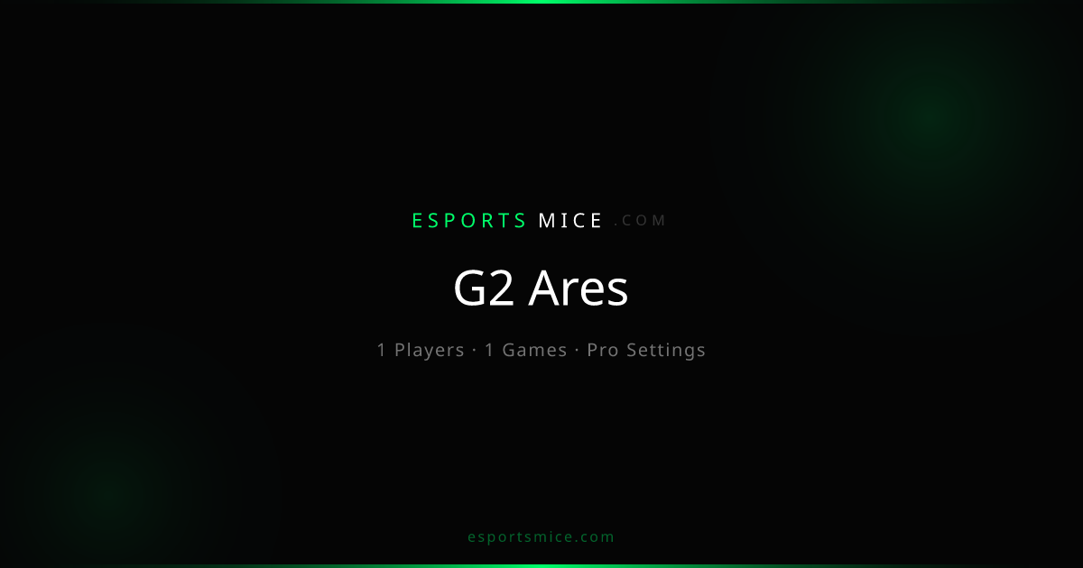 G2 Ares — Pro Player Settings, Mice & Gear | EsportsMice
