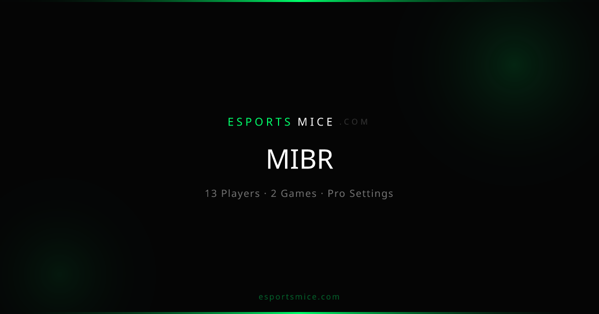 MIBR — Pro Player Settings, Mice & Gear | EsportsMice