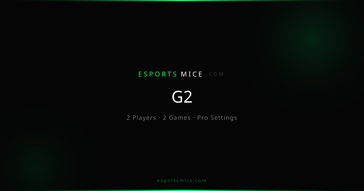 G2 — Pro Player Settings, Mice & Gear | EsportsMice