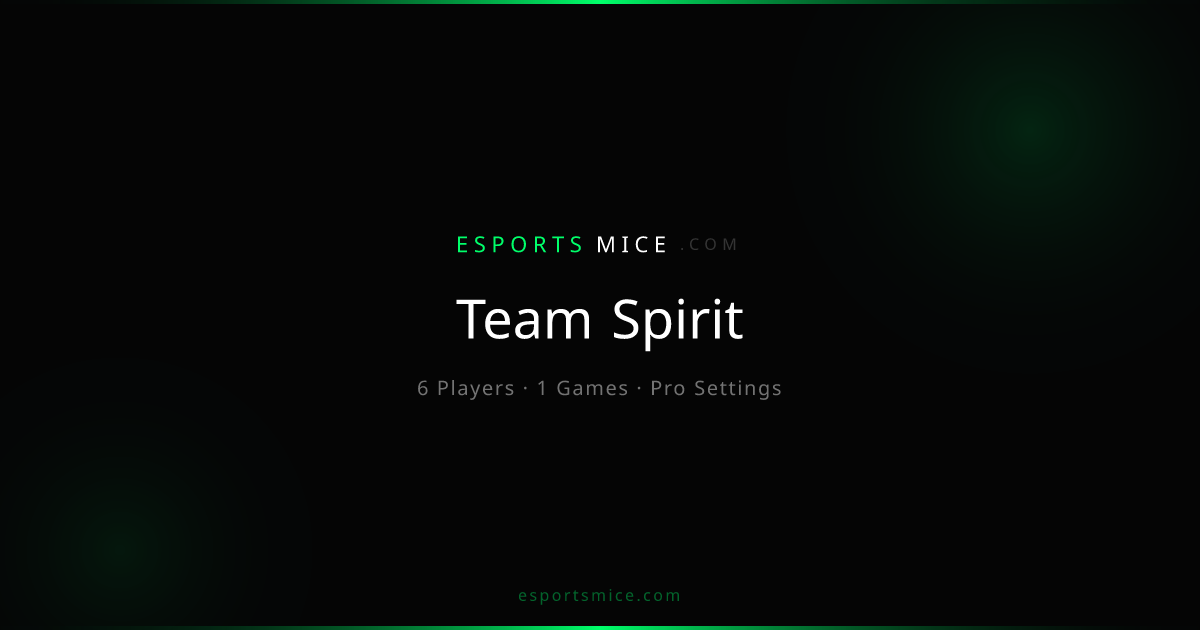 Team Spirit — Pro Player Settings, Mice & Gear | EsportsMice