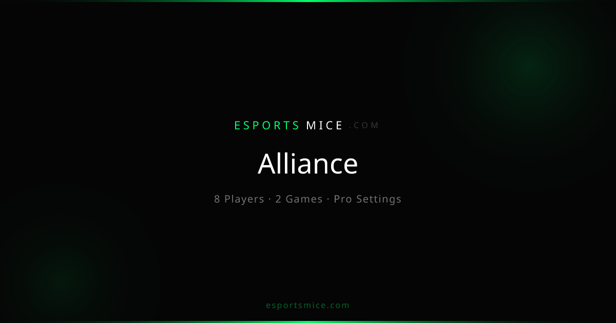Alliance — Pro Player Settings, Mice & Gear | EsportsMice